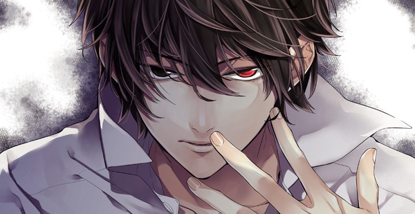 brown_hair, red_eye, saitou_yakumo, shirei_tantei_yakumo, tagme