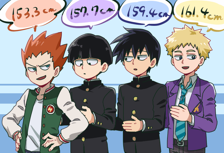 4boys, belt, black_hair, blonde_hair, blue_eyes, bowl_cut, brothers, buttoned_cuffs