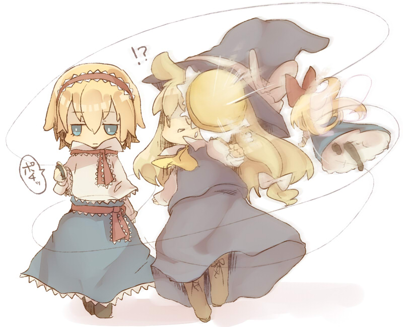 alice_margatroid, blonde_hair, blue_eyes, capelet, doll, hairband, hat, in_the_face