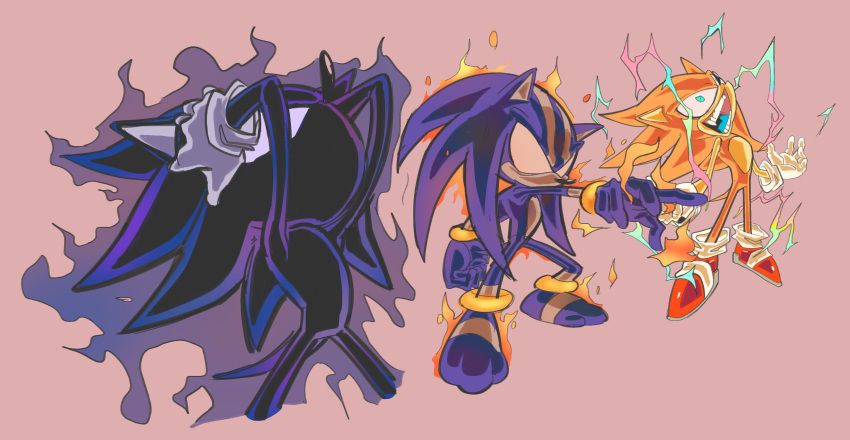 1boy, absurdres, animal_feet, blank_eyes, dark_sonic, darkspine_sonic, evil_super_sonic, full_body