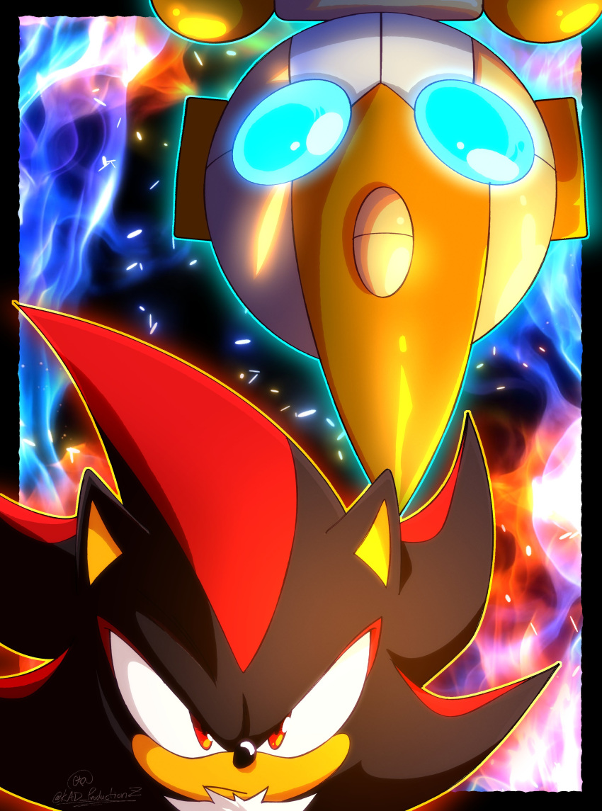 absurdres, black_border, blue_eyes, border, emerl_(sonic), furry, furry_male, highres