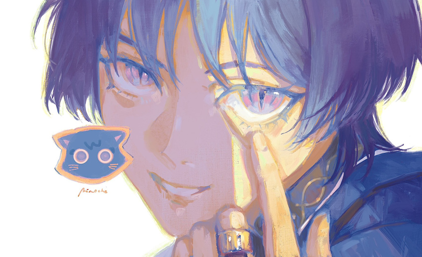 1boy, black_hair, genshin_impact, highres, jewelry, male_focus, mimochs, ring