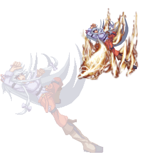 fire, fujiwara_no_mokou, pixel_art, toshi88, touhou, transparent_background