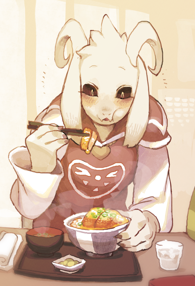 1boy, animal_ears, asriel_dreemurr, asriel_dreemurr_(god_of_hyperdeath), black_capelet, black_nails, black_sclera, body_fur