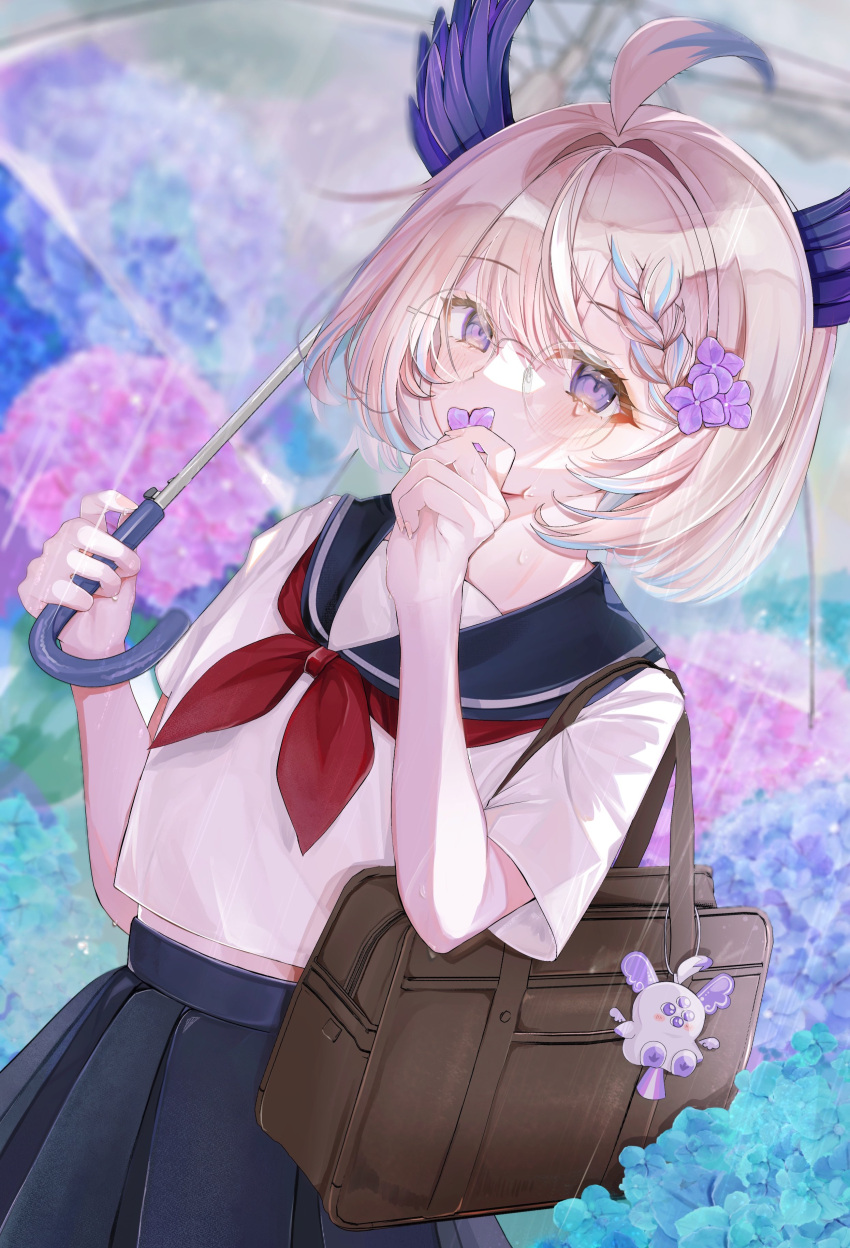 1girl, 6_may_6, absurdres, ahoge, aloupeep_(enna_alouette), bag, blonde_hair, blush