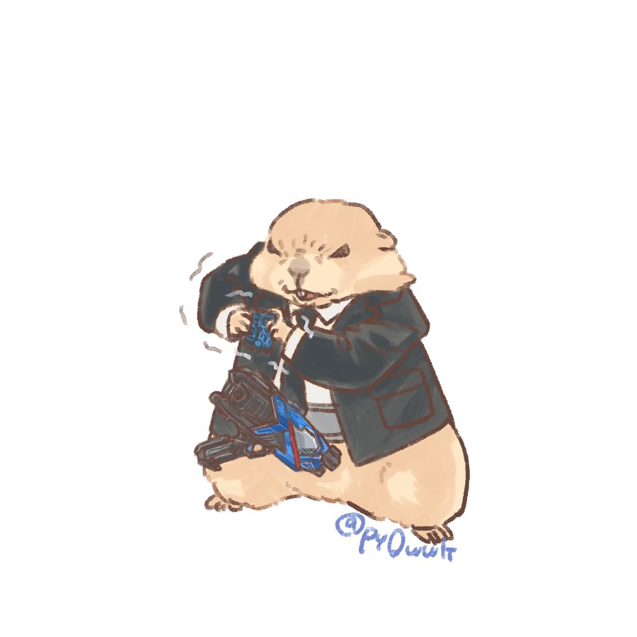 animal_focus, belt, belt_buckle, black_jacket, black_necktie, black_suit, body_fur, brown_fur, buckle, collared_shirt, cosplay, fangs, full_body, fuwa_isamu, fuwa_isamu_(cosplay), henshin_pose, jacket, kamen_rider, kamen_rider_01_(series), motion_lines, necktie, prairie_dog, progrise_key, py0wwk, shirt, shot_riser, simple_background, suit, white_background, white_shirt