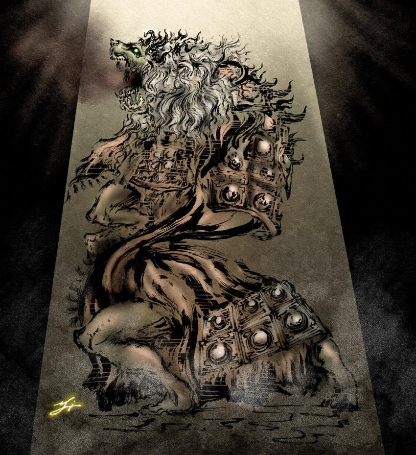 deadpool_yuchan, divine_beast_dancing_lion, elden_ring, elden_ring:_shadow_of_the_erdtree, full_body, green_eyes, highres, lion_dance