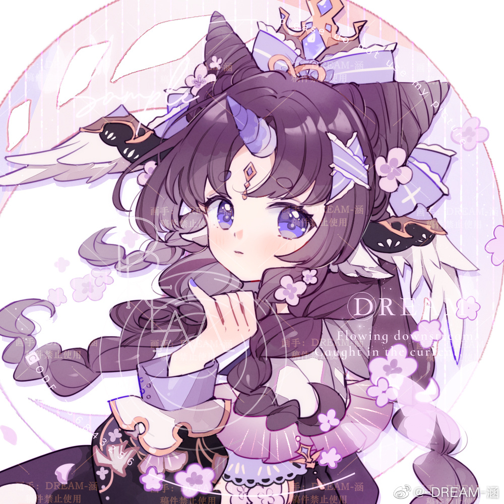 1girl, animal_ears, bird_ears, bird_wings, black_shirt, bow, braid, capelet