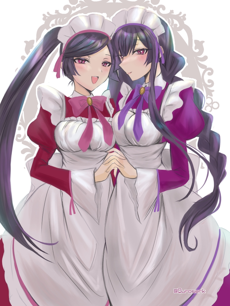 black_hair, braid, closed_mouth, code_geass, code_geass:_dakkan_no_roze, haruyanaginomiya_sakura, holding_hands, long_hair