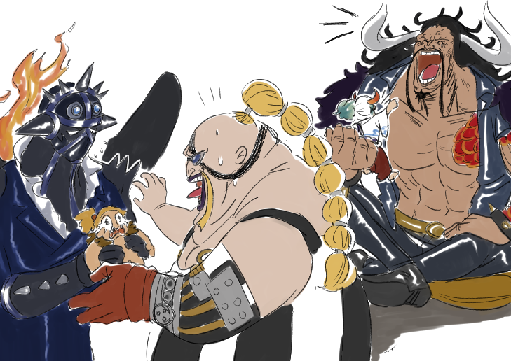1girl, 4boys, ^_^, aged_down, baby, black_hair, blonde_hair, carrying