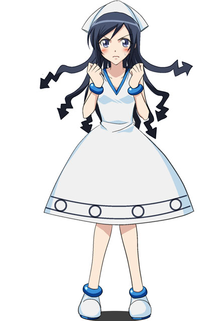 black_eyes, black_hair, bracelet, cosplay, dress, ikamusume, ikamusume_(cosplay), jewelry