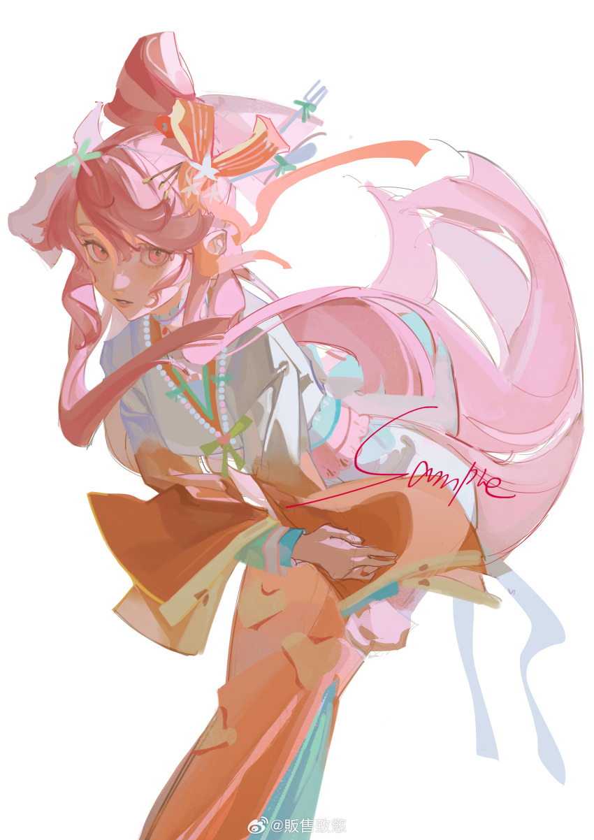 1girl, absurdres, artist_name, cowboy_shot, fanshou_zhiyu, hair_between_eyes, highres, japanese_clothes