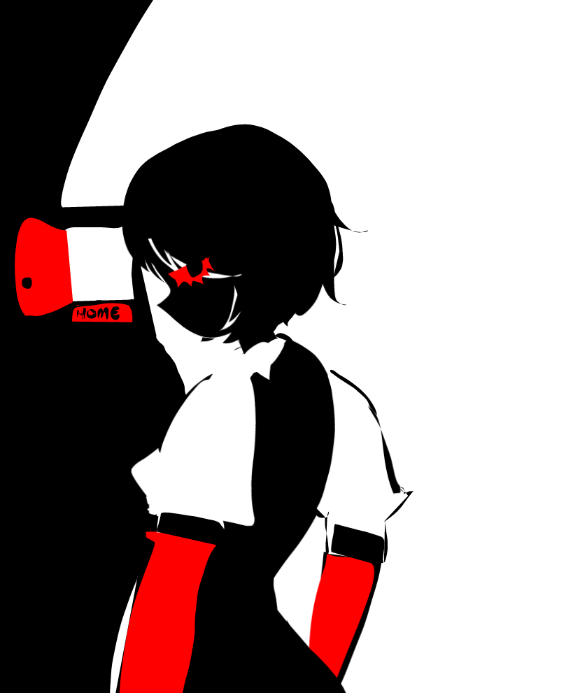 black_hair, demon_girl, line_shading, melanie(spookycatzzz), red_eyes, spookycatzzz, spookycatzzz(artist)