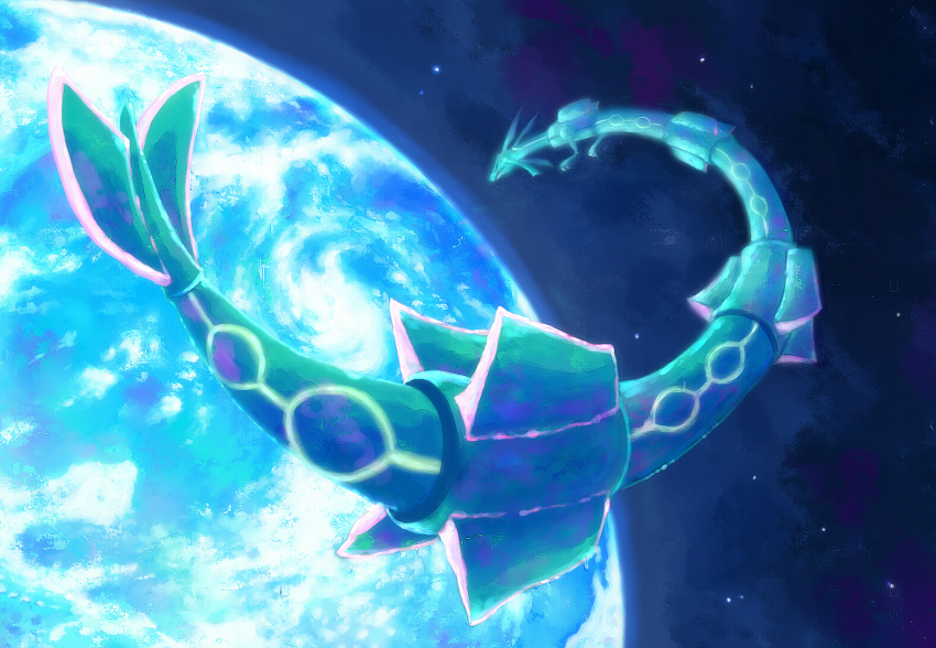 amamidori, animal, clouds, earth_(planet), giant_snake, no_humans, oversized_animal, planet