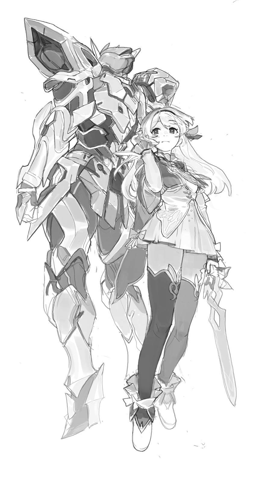 1girl, absurdres, armor, breasts, collared_shirt, cropped_jacket, firefly_(honkai:_star_rail), full_body