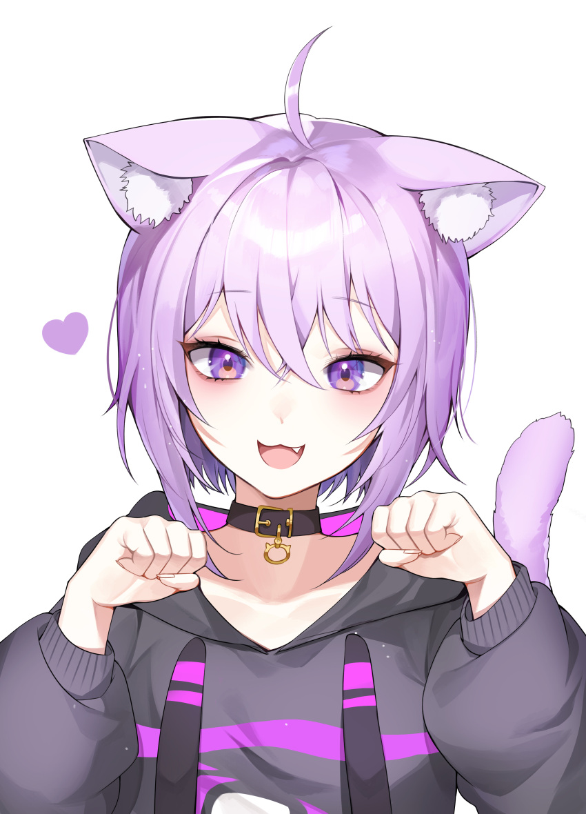 1girl, absurdres, ahoge, animal_ears, cat_ears, cat_girl, cat_tail, clenched_hands