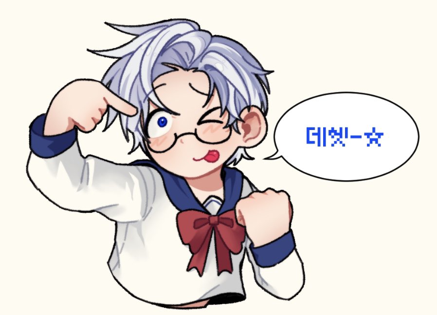 >_o, 1boy, alternate_costume, blue_eyes, blue_sailor_collar, commentary_request, constricted_pupils, cropped_torso