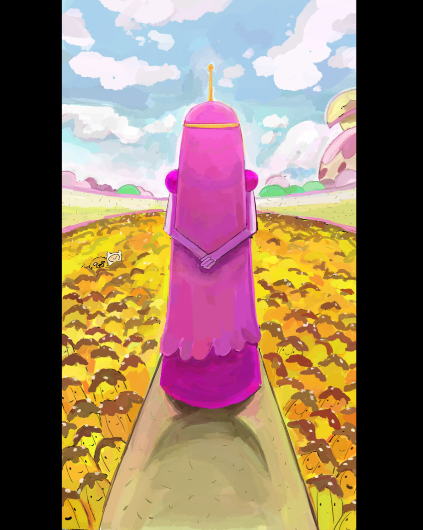 adventure_time, arms_behind_back, banana_guard, benadieshekiel, clouds, cloudy_sky, colored_skin, crown