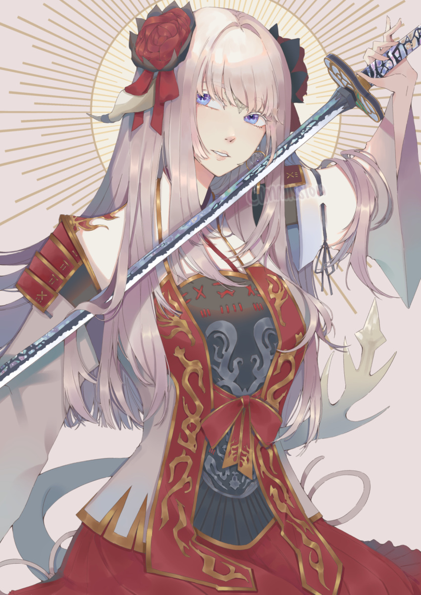1girl, aeriselle, armor, au_ra, blue_eyes, commission, final_fantasy, final_fantasy_xiv