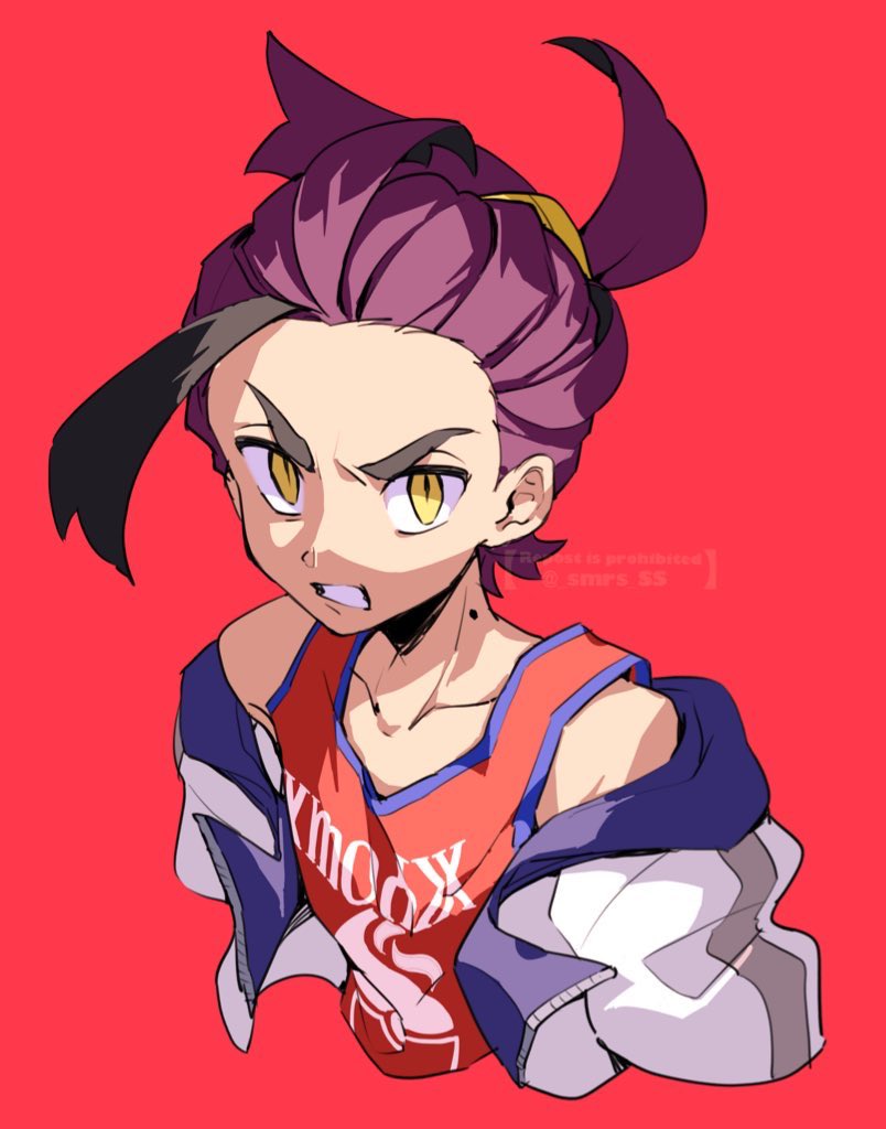 1boy, black_hair, clenched_teeth, commentary, furrowed_brow, ichihara_yuuto, jacket, kieran_(pokemon)