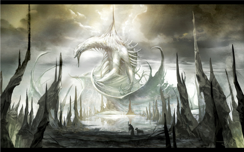 1other, animal_focus, clouds, cloudy_sky, dragon, fantasy, giant, giant_monster