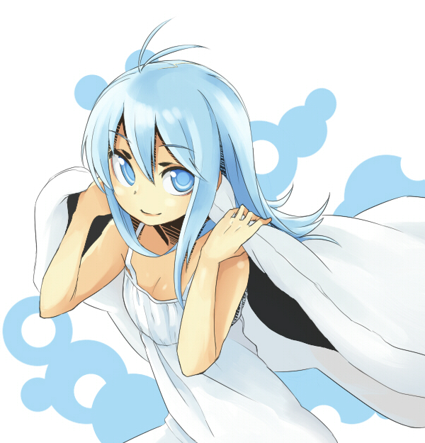 bad_id, blue_eyes, blue_hair, denpa_onna_to_seishun_otoko, dress, kiwa_(a-bell-abi), long_hair, touwa_erio