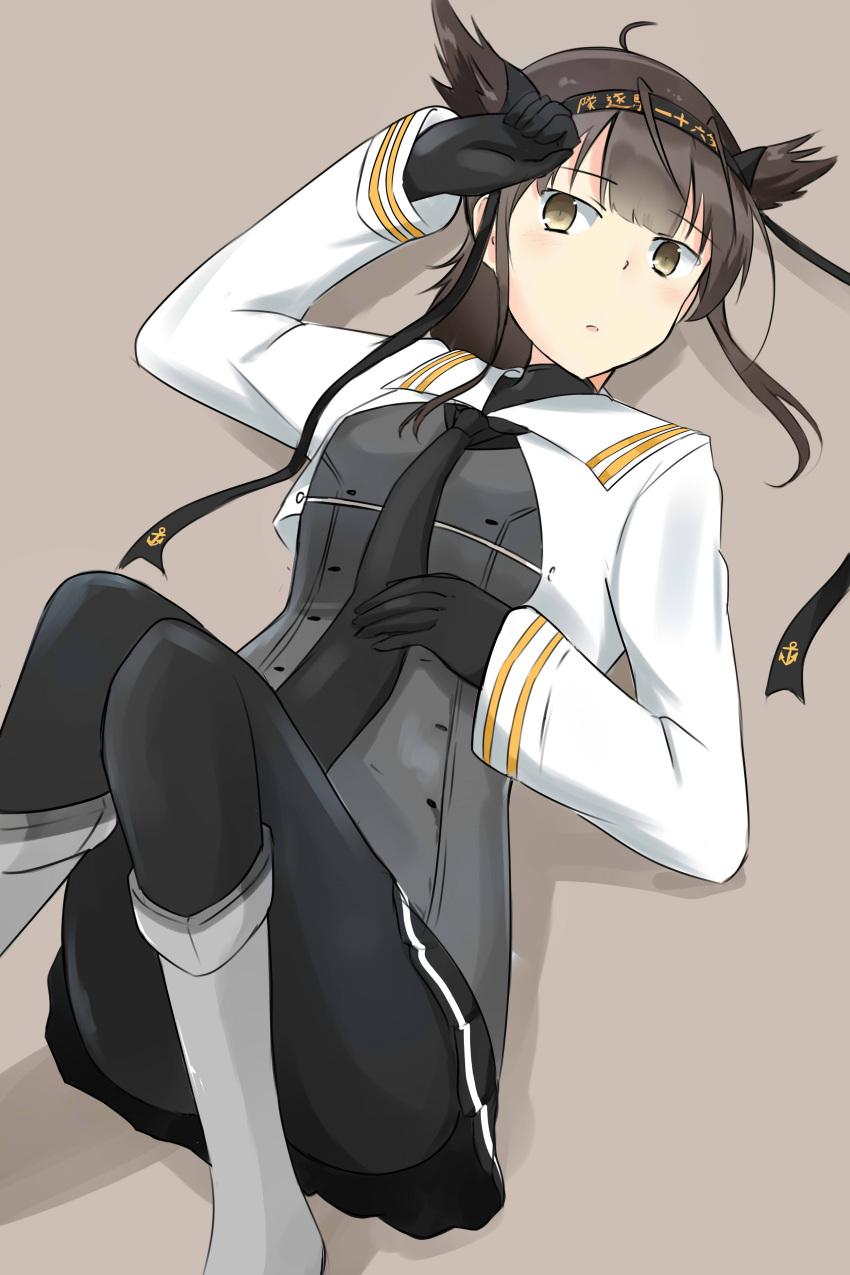 1girl, absurdres, black_bodysuit, black_headband, black_skirt, bodysuit, boots, breasts