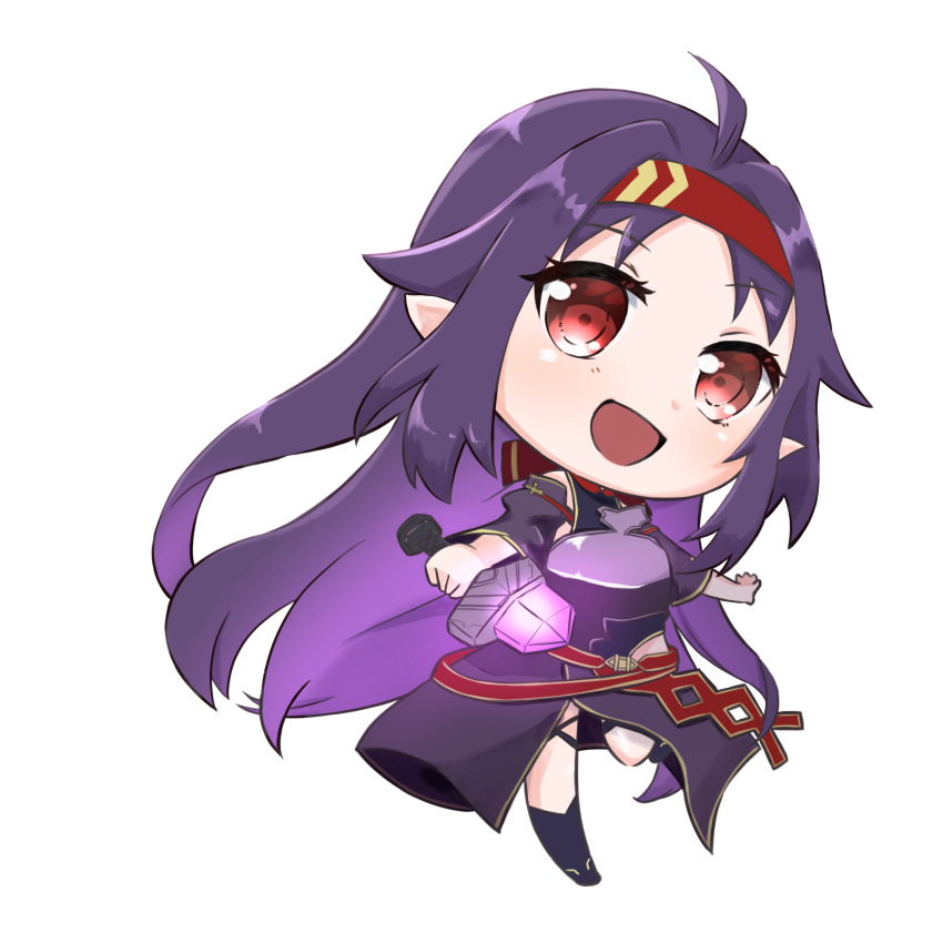1girl, :d, absurdres, ahoge, armor, breastplate, chibi, chibi_only
