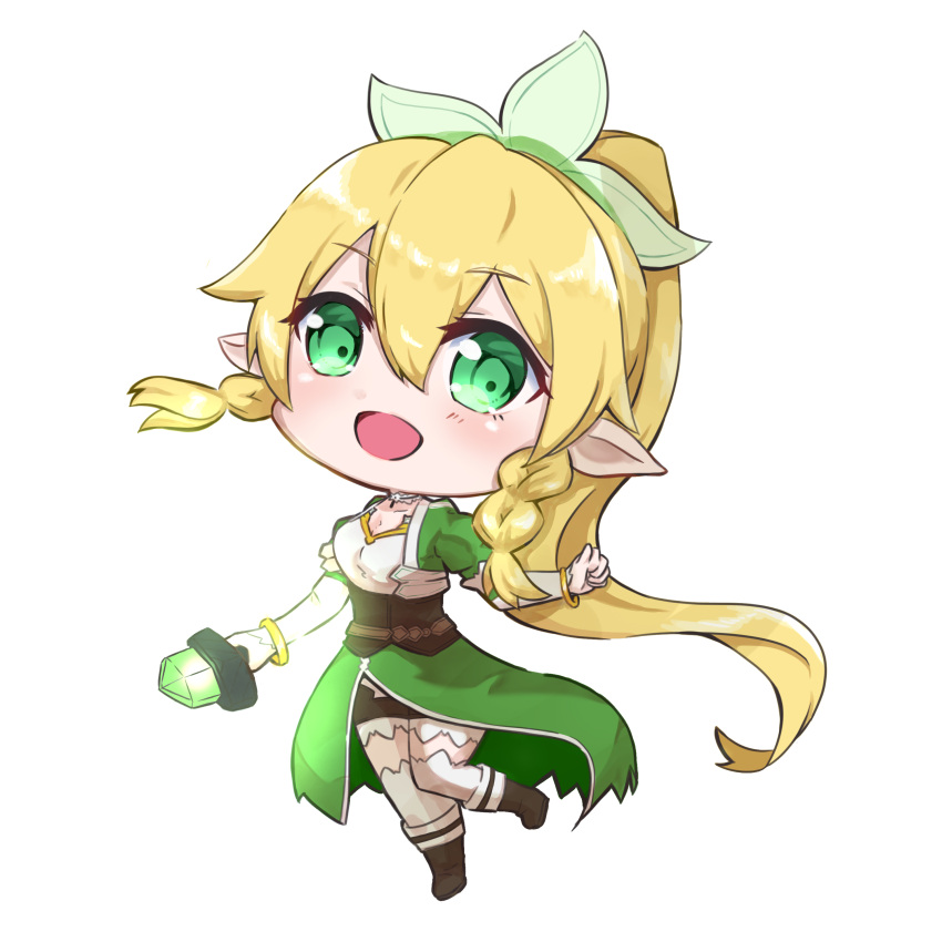 :d, absurdres, blonde_hair, bracelet, braid, chibi, chibi_only, dagger