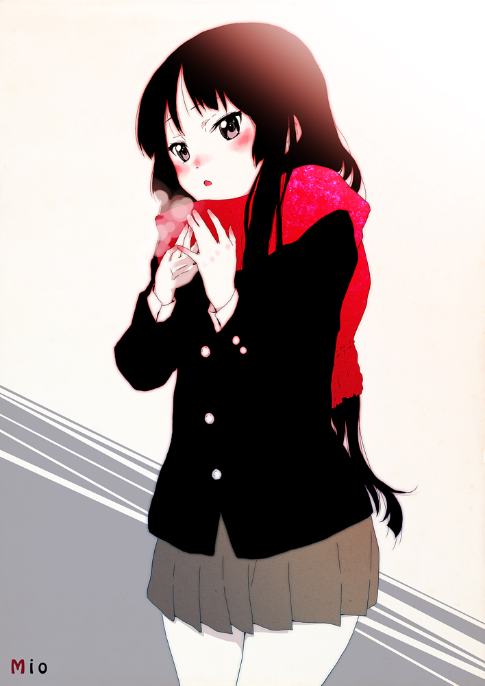 black_eyes, black_hair, blazer, blush, breath, k-on!, long_hair, minimaru