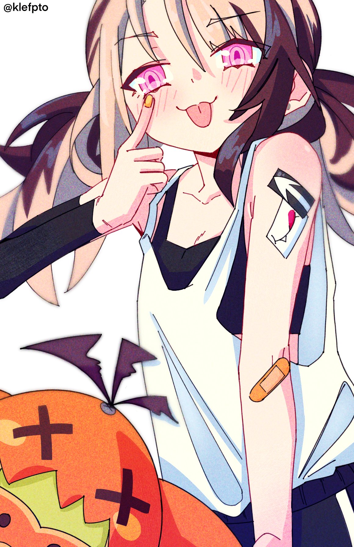 1girl, bandaid, blush, detached_sleeves, gigi_murin, highres, hololive, klefpto
