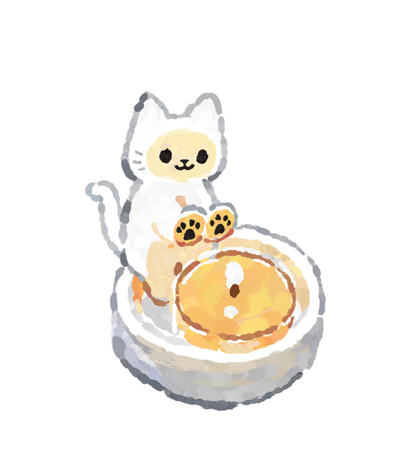 :3, animal, animal_focus, animal_hands, candle, cat, chibi, fire