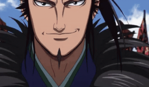 1boy, animated_gif, kan_ki_(kingdom), kanki_(kingdom), kingdom, kingdom_(series), smile