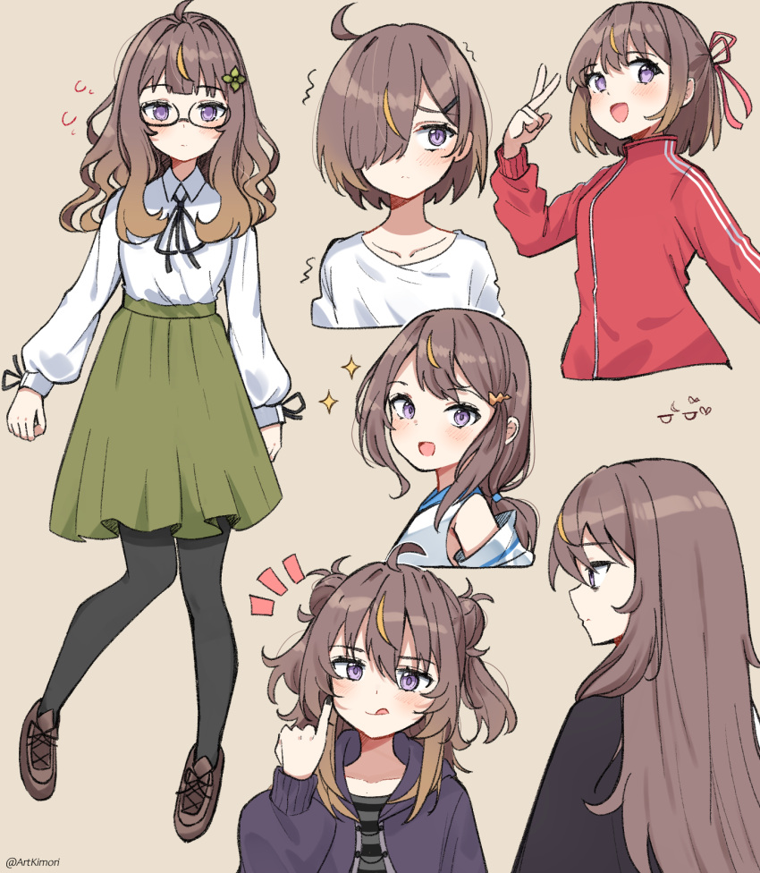 1girl, ahoge, alternate_costume, alternate_hair_length, alternate_hairstyle, anya_melfissa, artkimori, black_jacket