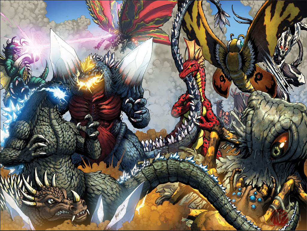 alien, amputee, anguirus, battle, battra, bug, clash, claws