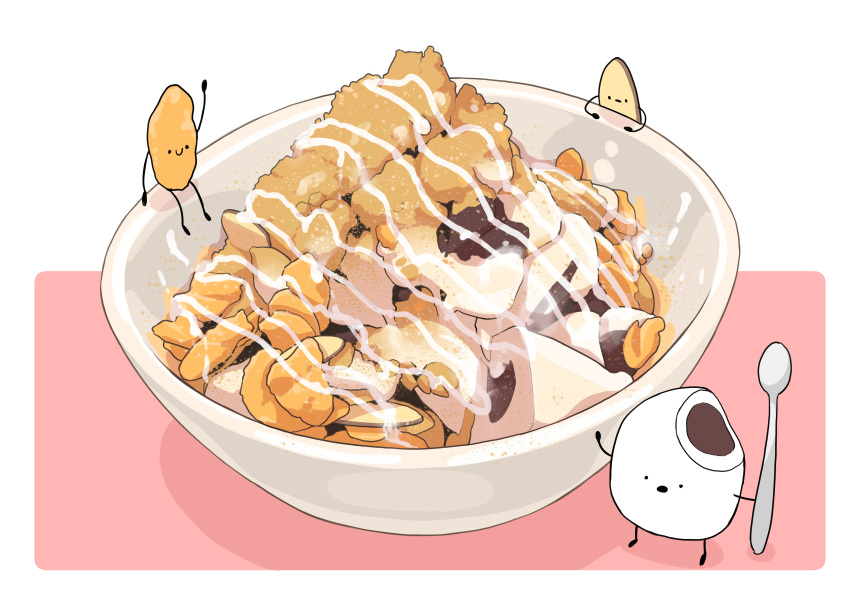 absurdres, bowl, food, food_focus, highres, holding, holding_spoon, martinicandy