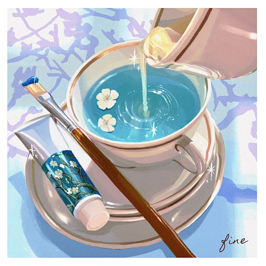 artist_name, cup, fine_9725, food, food_focus, highres, no_humans, original