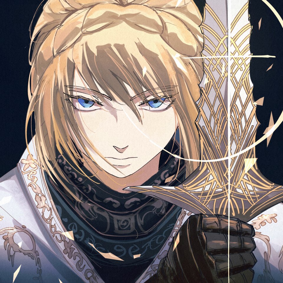 1girl, axelstool, black_background, blonde_hair, blue_eyes, braid, cape, closed_mouth