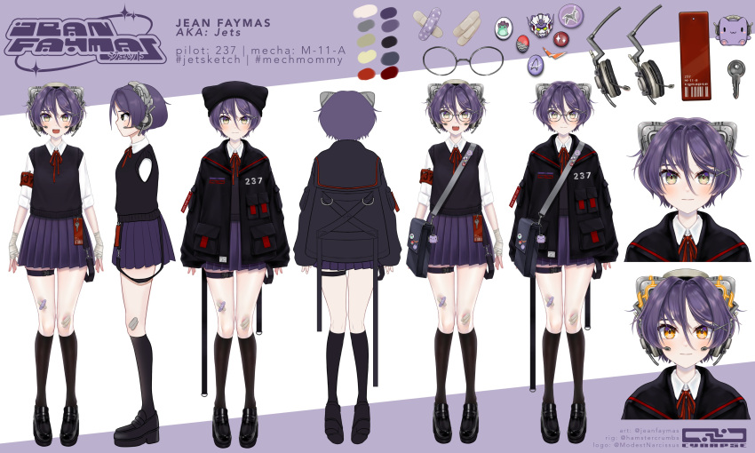 1girl, absurdres, armband, bandaged_wrist, bandages, bandaid, bandaid_on_knee, bandaid_on_leg