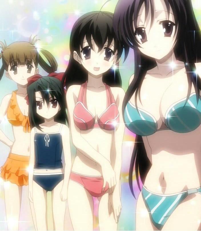 hikari, katsura_kotonoha, kiyoura_setsuna, kuroda, saionji_sekai, swimsuit