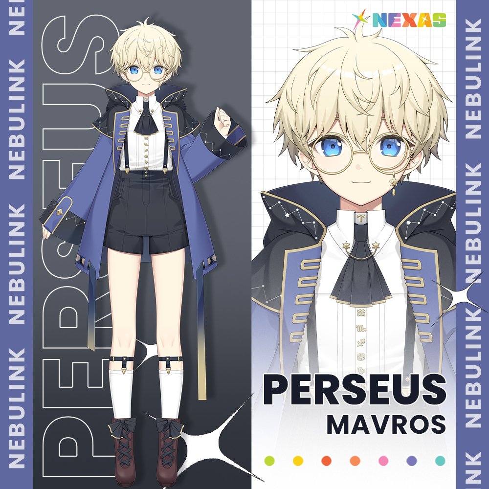 1boy, aquarius_(symbol), aries_(symbol), black_shorts, blonde_hair, blue_eyes, blue_jacket, boots