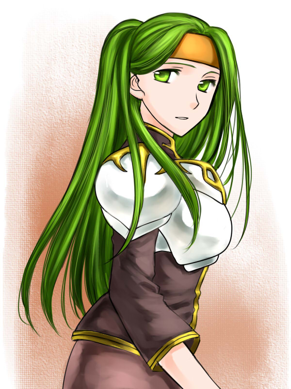 armor, fire_emblem, fire_emblem:_seima_no_kouseki, green_eyes, green_hair, headband, long_hair, syrene