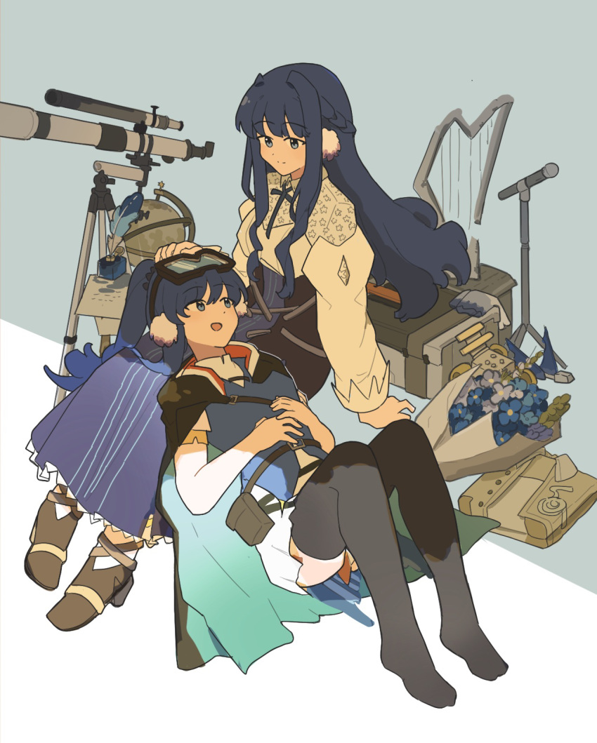 2girls, animal_ears, arknights, astesia_(arknights), astesia_(fantastic_crafts)_(arknights), astesia_(frlibe_on_the_palace)_(arknights), astesia_(starseeker)_(arknights), astgenne_(arknights)