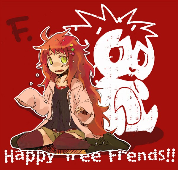 clips, flaky, hair_ornament, hairclip, happy_tree_friends, jacket, jpeg_artifacts, long_hair