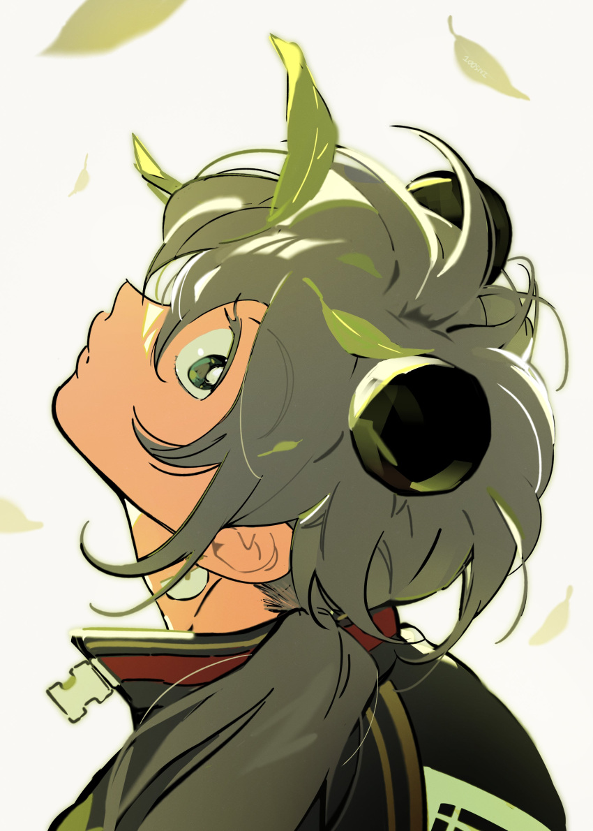 1boy, absurdres, animal_ears, closed_mouth, commentary, dappled_sunlight, ensemble_stars!, extra_ears