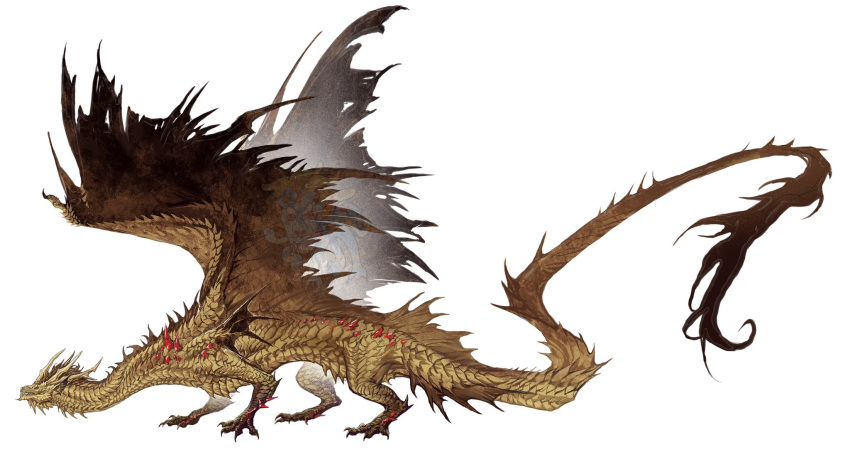 animal_focus, claws, crystal, dragon, full_body, highres, horns, lizardmancc