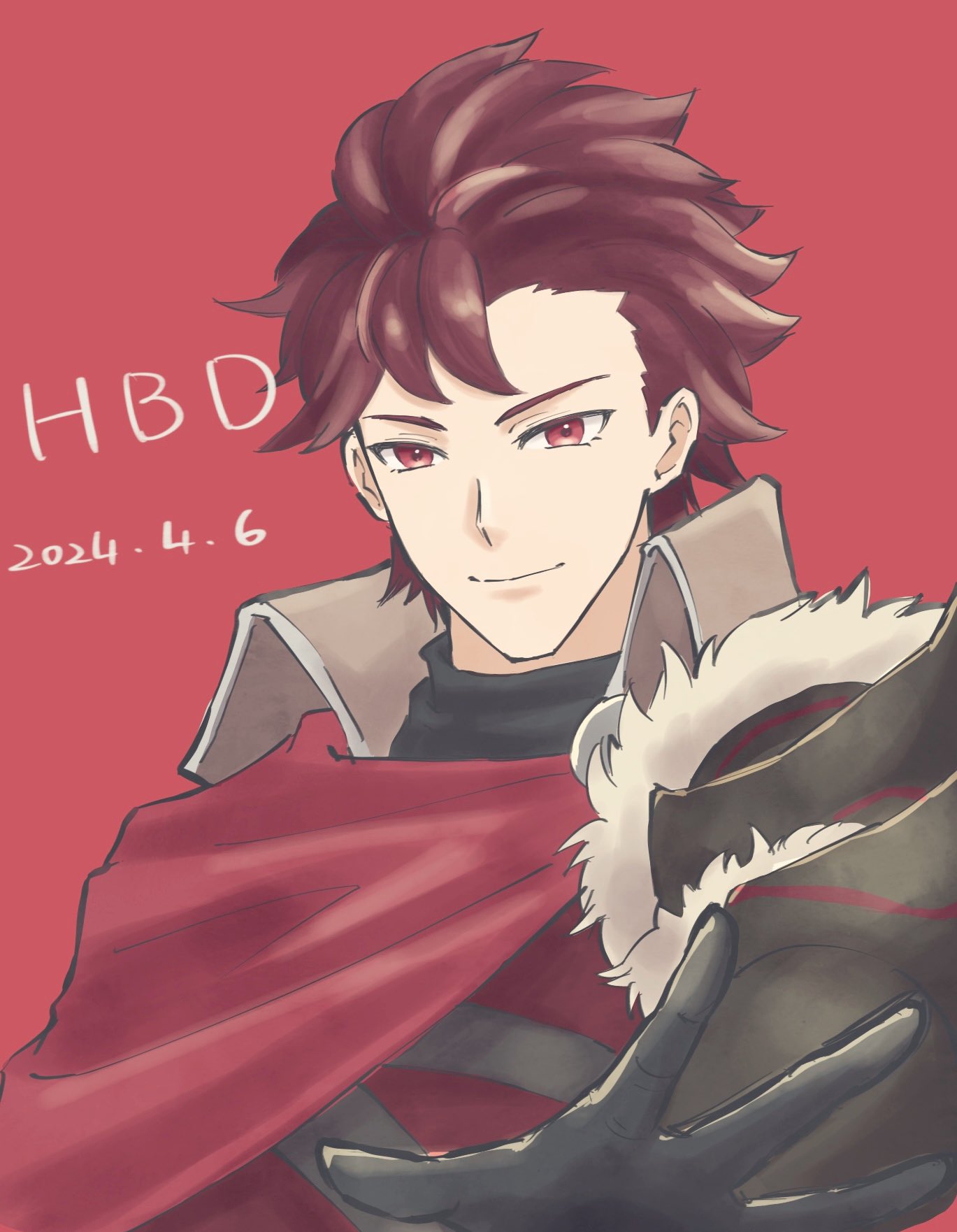 1boy, closed_mouth, dated, diamant_(fire_emblem), fire_emblem, fire_emblem_engage, gloves, happy_birthday