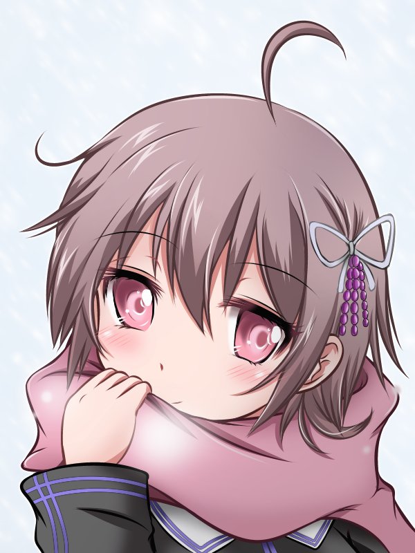 1girl, ahoge, black_shirt, blush, close-up, closed_mouth, commentary_request, covering_own_mouth