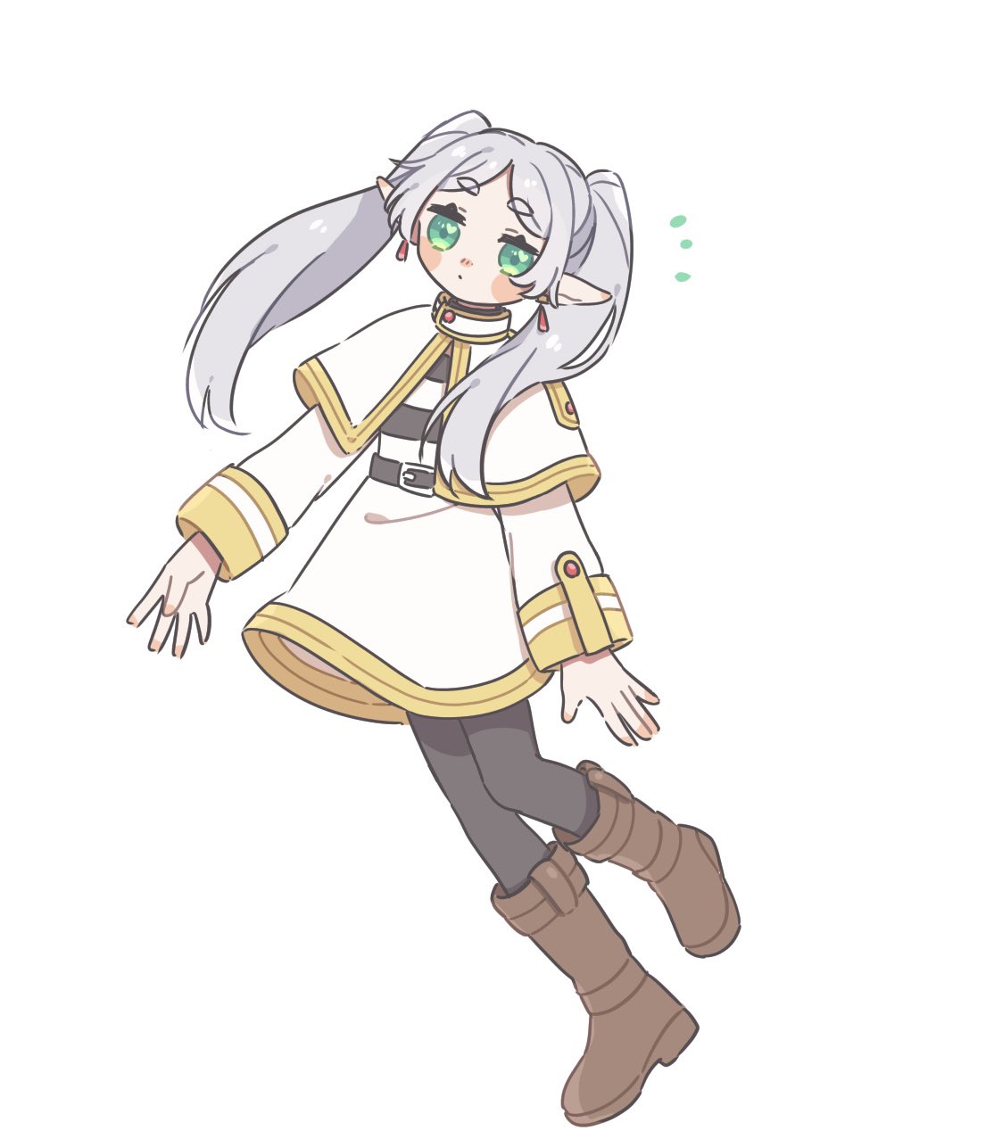 1girl, anko_omotimoti, black_pantyhose, blush, boots, cape, coat, earrings