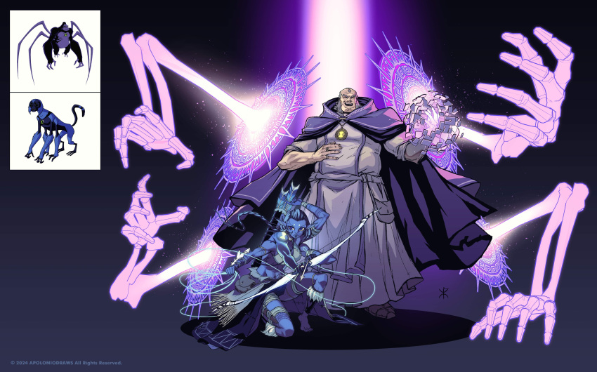 1boy, 1girl, absurdres, apoloniodraws, ben_10, ben_10:_ultimate_alien, bow_(weapon), casting_spell